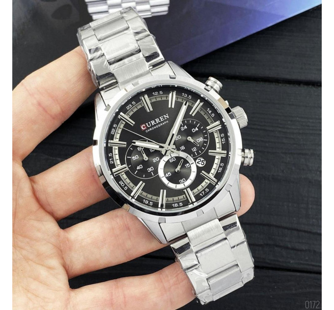 Curren 8355 Silver-Black