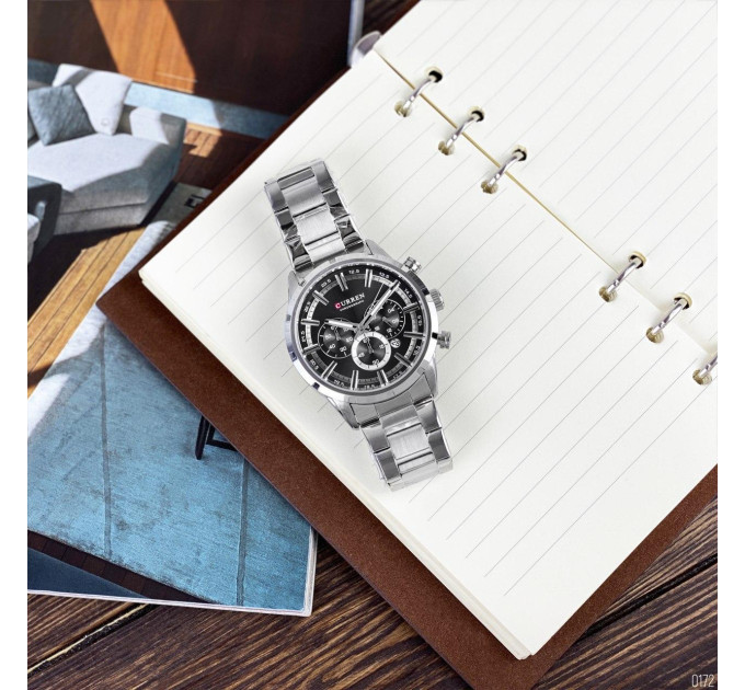 Curren 8355 Silver-Black