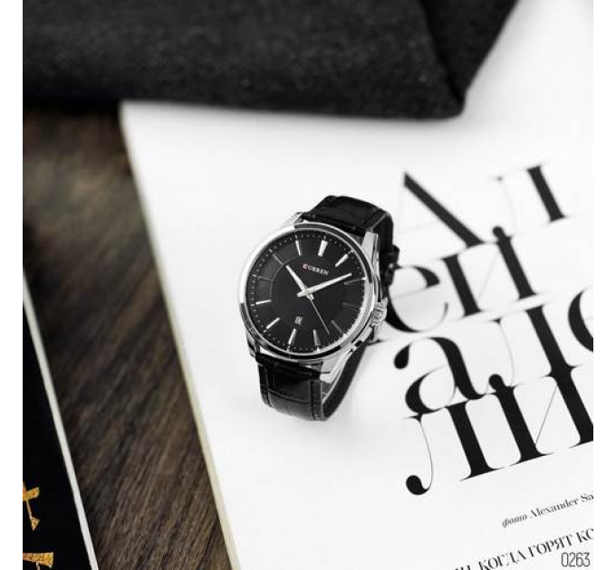 Curren 8365 Silver-Black