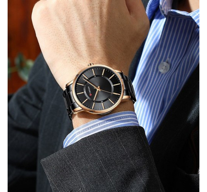 Curren 8385 Black-Gold