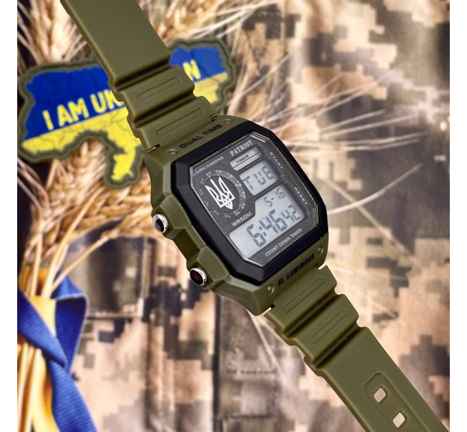 Patriot 010AGUASI Тризуб срібло Зелені + Коробка