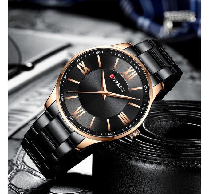 Curren 8383 Black-Gold