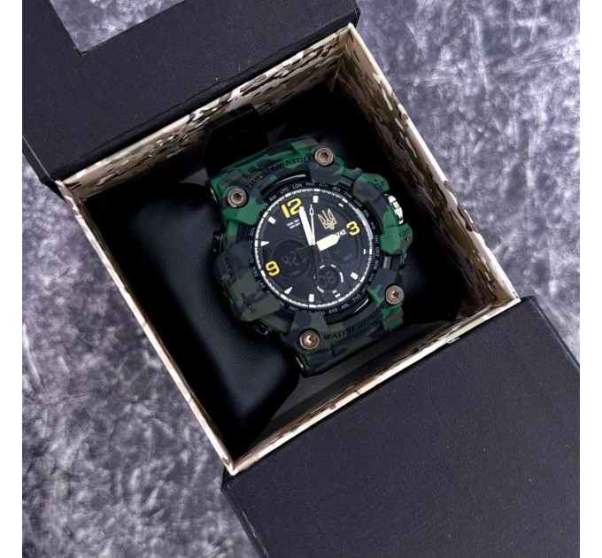 Patriot 006CMGRUAGD Тризуб золото Зелений камуфляж + Коробка.