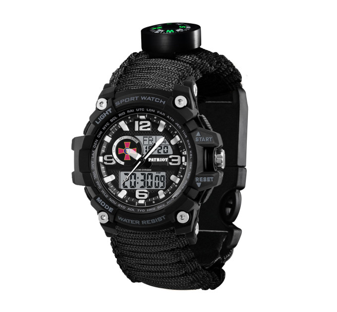 Patriot 012BKSU ЗСУ Чорні Паракордовий ремінець Black + Коробка