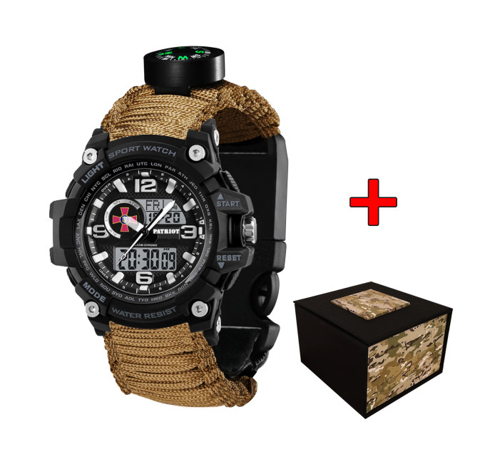 Patriot 012BKSU ЗСУ Чорні Паракордовий ремінець Khaki + Коробка