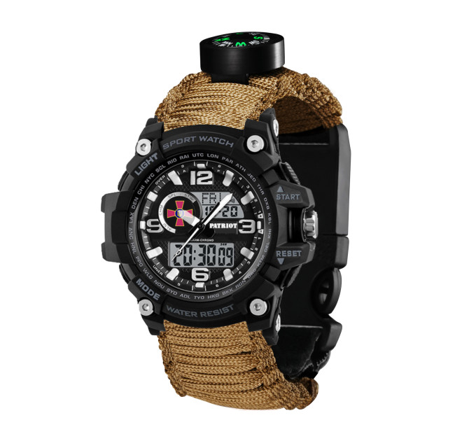 Patriot 012BKSU ЗСУ Чорні Паракордовий ремінець Khaki + Коробка