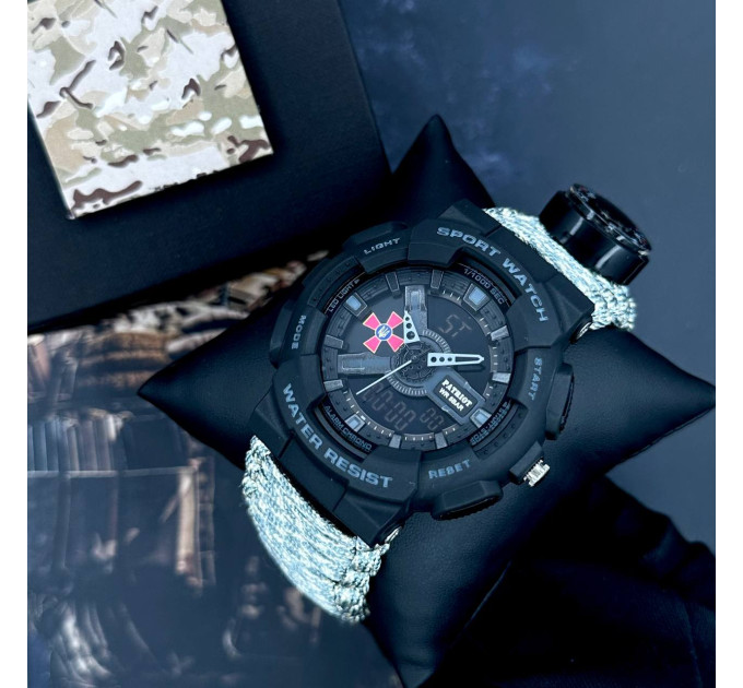 Patriot 005BKSU ЗСУ Чорні Паракордовий ремінець ACU + Коробка