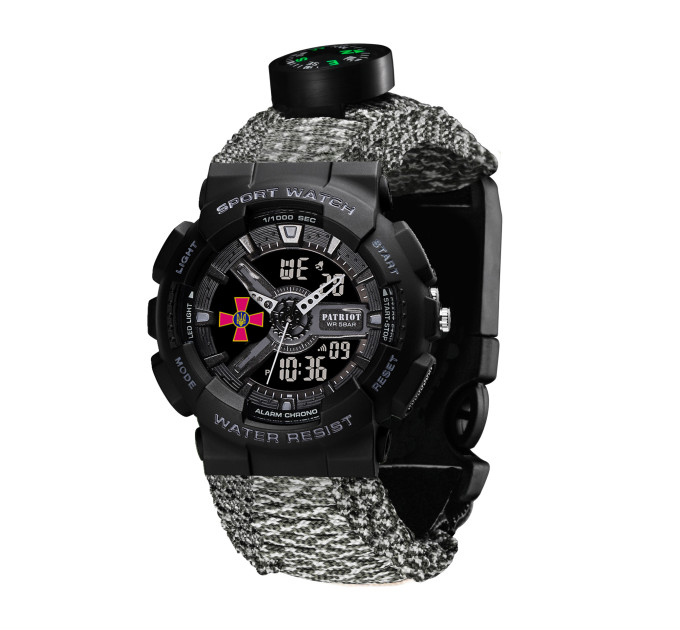 Patriot 005BKSU ЗСУ Чорні Паракордовий ремінець ACU + Коробка