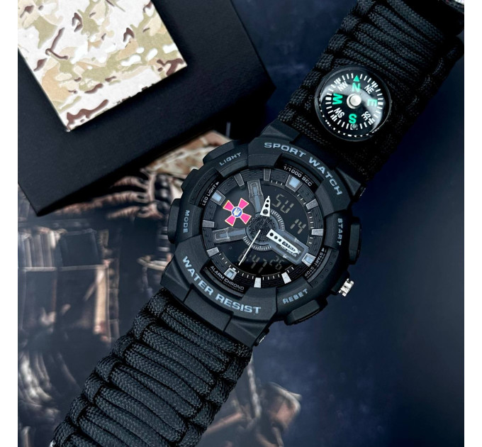 Patriot 005BKSU ЗСУ Чорні Паракордовий ремінець Black + Коробка.