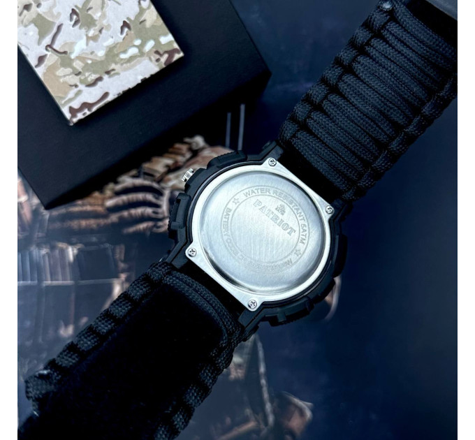 Patriot 005BKSU ЗСУ Чорні Паракордовий ремінець Black + Коробка.