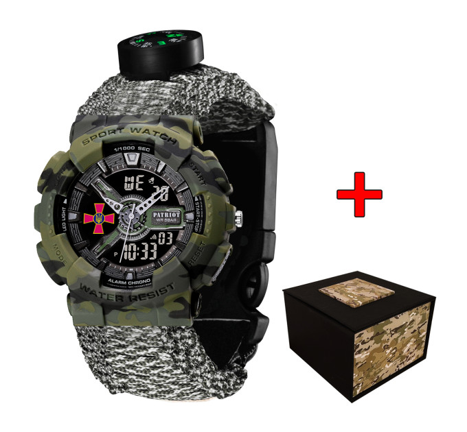 Patriot 005CMGRSU ЗСУ Зелений камуфляж Паракордовий ремінець ACU + Коробка