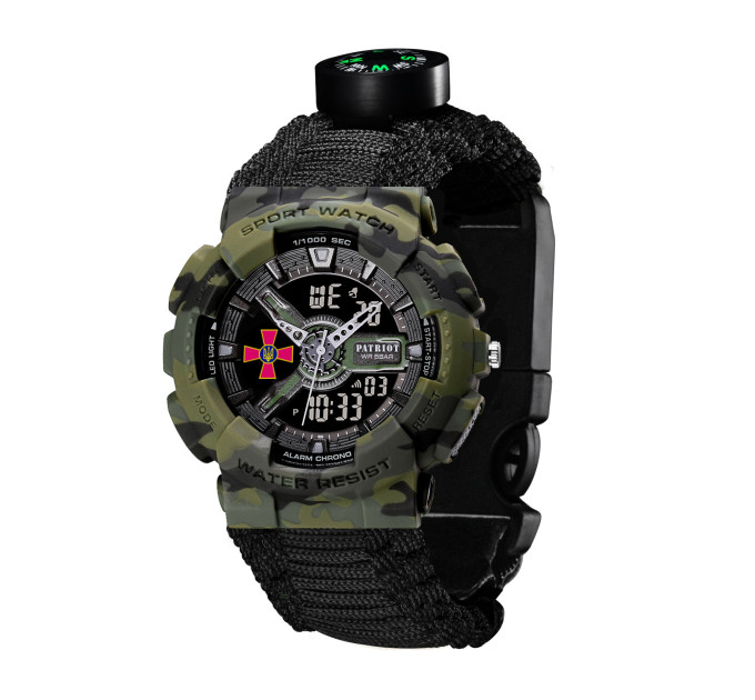 Patriot 005CMGRSU ЗСУ Зелений камуфляж Паракордовий ремінець Black + Коробка