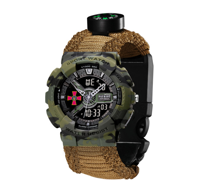 Patriot 005CMGRSU ЗСУ Зелений камуфляж Паракордовий ремінець Khaki + Коробка.