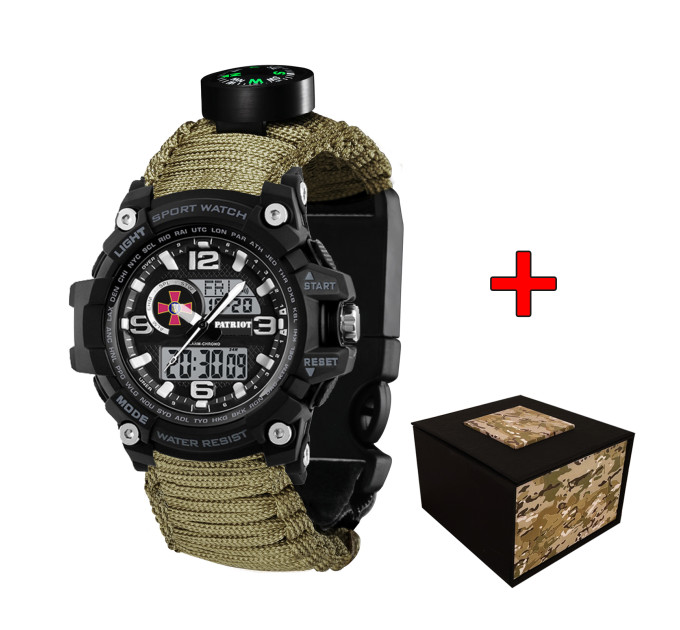 Patriot 012BKSU ЗСУ Чорні Паракордовий ремінець Army Green + Коробка