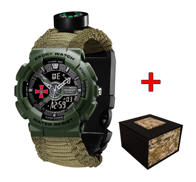 Patriot 005AGSU ЗСУ Паракордовий ремінець Army Green + Коробка.