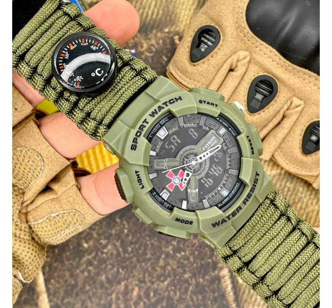 Patriot 005AGSU ЗСУ Паракордовий ремінець Army Green + Коробка.