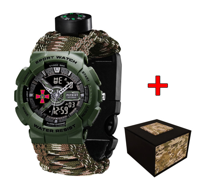 Patriot 005AGSU ЗСУ Паракордовий ремінець Camo Green + Коробка