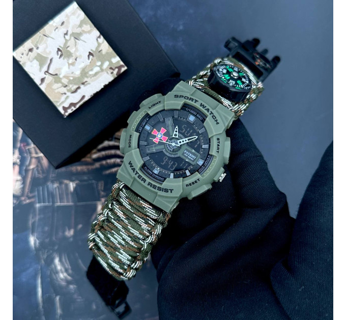 Patriot 005AGSU ЗСУ Паракордовий ремінець Camo Green + Коробка