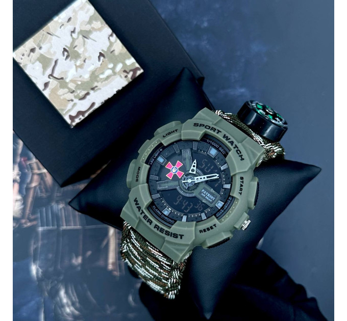 Patriot 005AGSU ЗСУ Паракордовий ремінець Camo Green + Коробка