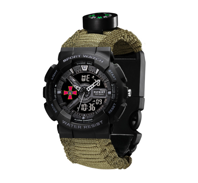 Patriot 005BKSU ЗСУ Чорні Паракордовий ремінець Army Green + Коробка