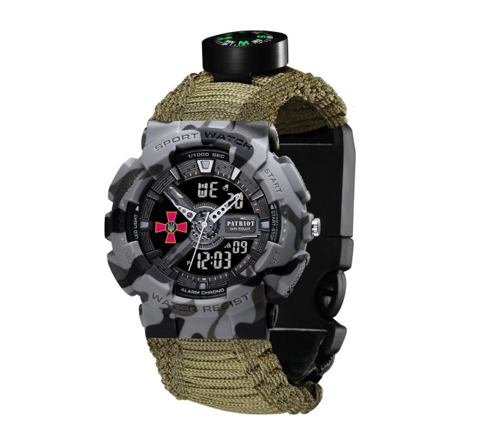 Patriot 005CMGYSU ЗСУ Сірий камуфляж Паракордовий ремінець Army Green + Коробка