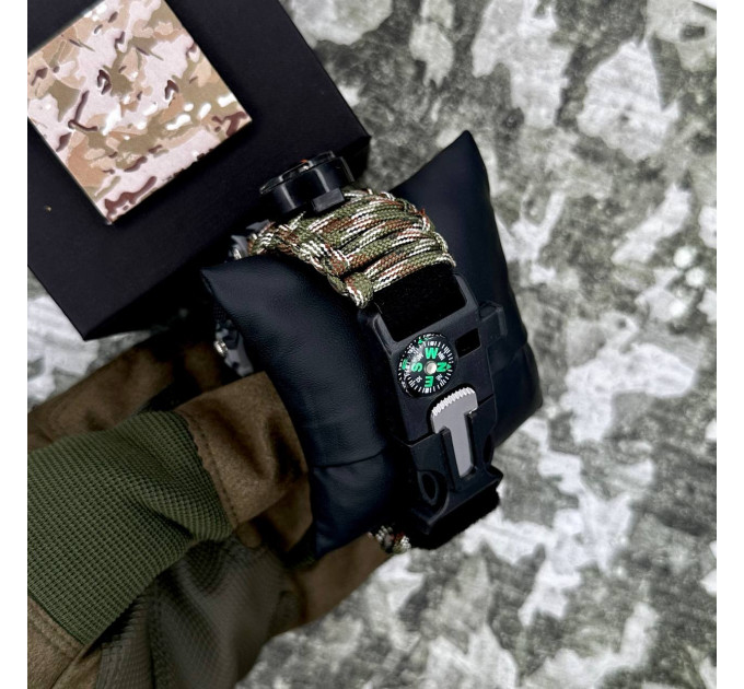 Patriot 005CMGYSU ЗСУ Сірий камуфляж Паракордовий ремінець Camo Green + Коробка.