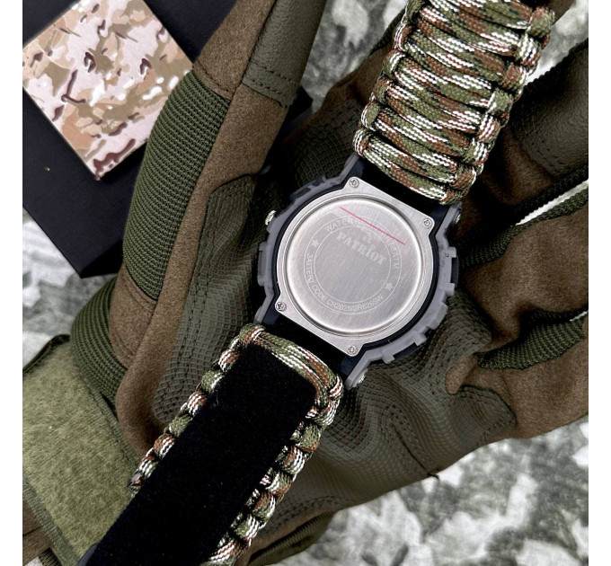Patriot 005CMGYSU ЗСУ Сірий камуфляж Паракордовий ремінець Camo Green + Коробка.