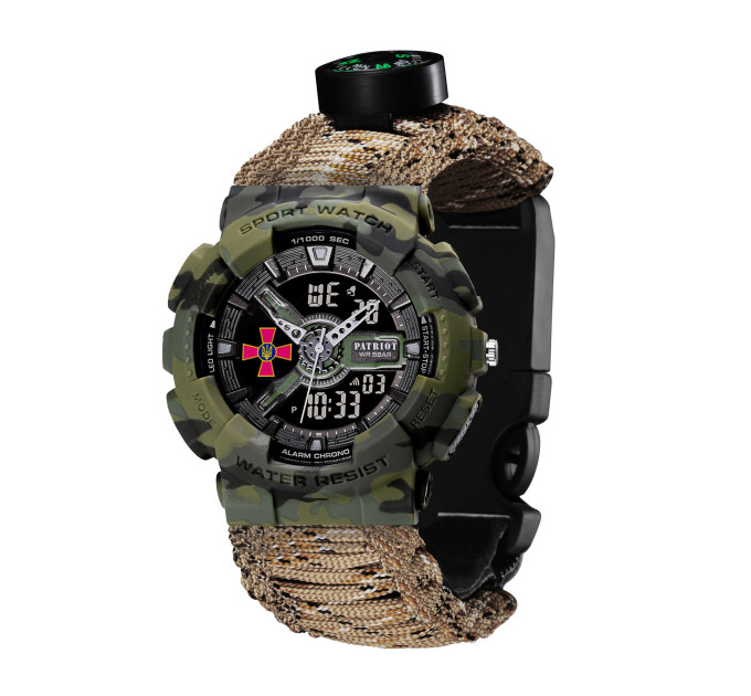 Patriot 005CMGRSU ЗСУ Зелений камуфляж Паракордовий ремінець Desert Camo + Коробка
