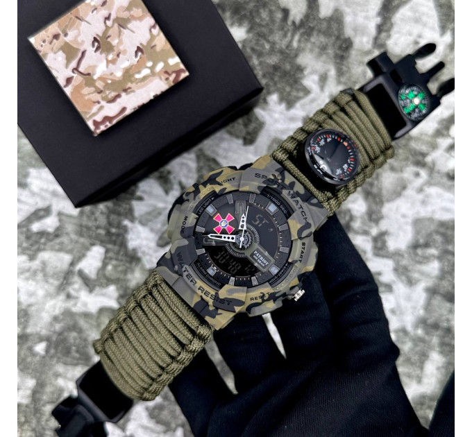 Patriot 005CMGRSU ЗСУ Зелений камуфляж Паракордовий ремінець Army Green + Коробка.