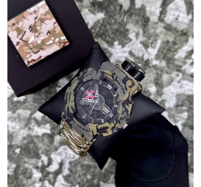 Patriot 005CMGRSU ЗСУ Зелений камуфляж Паракордовий ремінець Camo Green + Коробка.