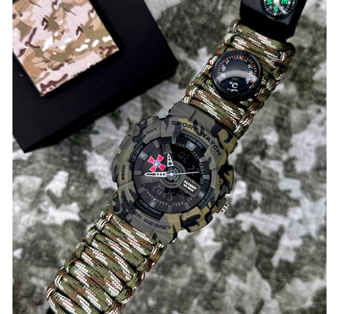 Patriot 005CMGRSU ЗСУ Зелений камуфляж Паракордовий ремінець Camo Green + Коробка.