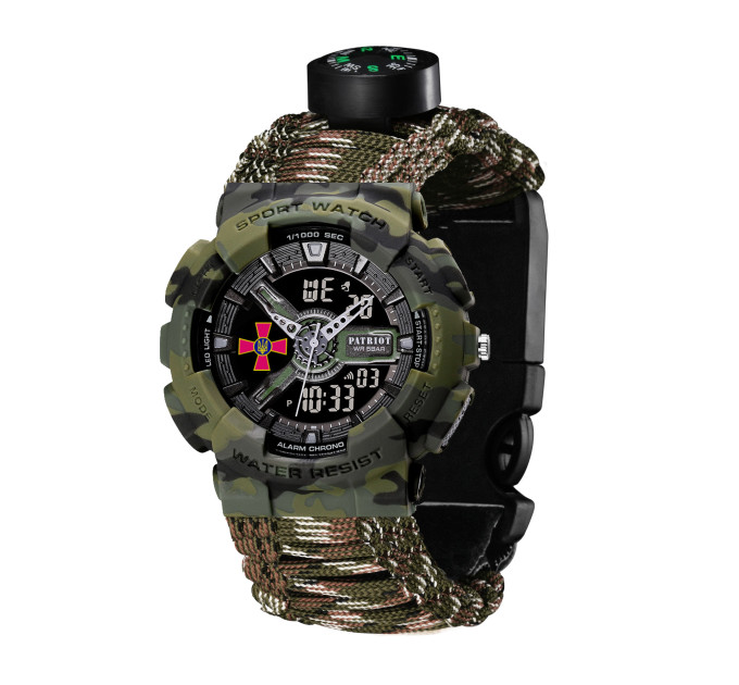 Patriot 005CMGRSU ЗСУ Зелений камуфляж Паракордовий ремінець Camo Green + Коробка.