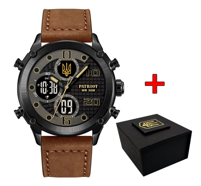 Patriot 017BKBRBK Тризуб золото Black-Brown-Black.