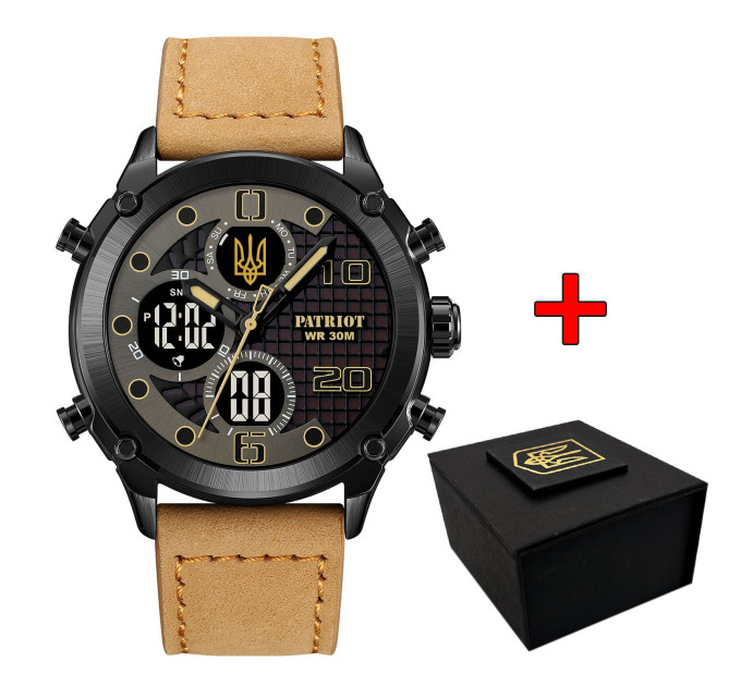 Patriot 017BKBKBR Тризуб золото Black-Black-Light Brown.