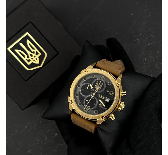 Patriot 016 Gold-Black-Brown Тризуб золото
