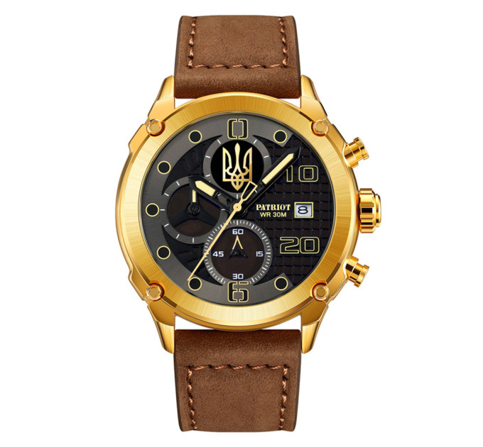 Patriot 016 Gold-Black-Brown Тризуб золото