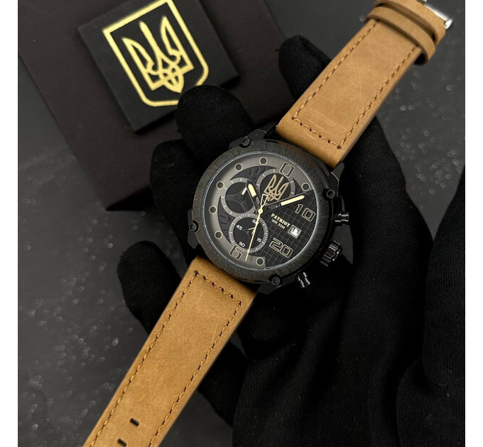 Patriot 016 Black-Brown Тризуб золото