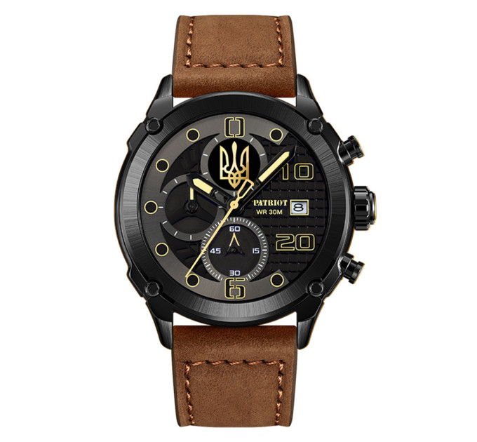 Patriot 016 Black-Brown Тризуб золото