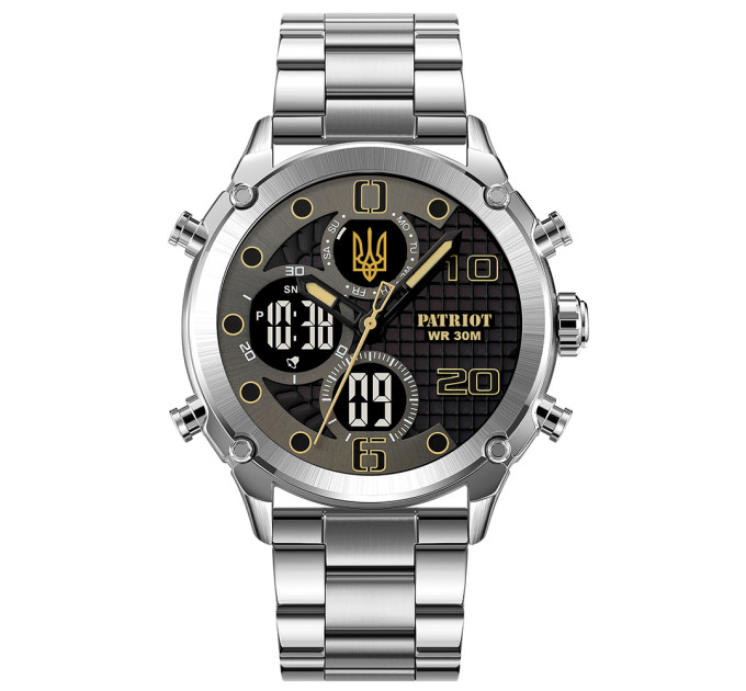 Patriot 017 Тризуб Золото Silver-Black Steel
