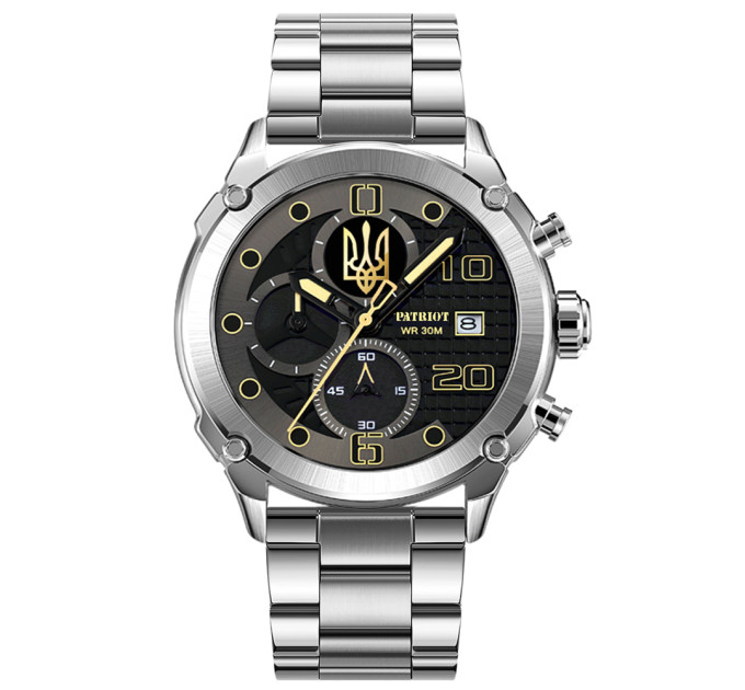 Patriot 016 Тризуб золото Silver-Black Steel