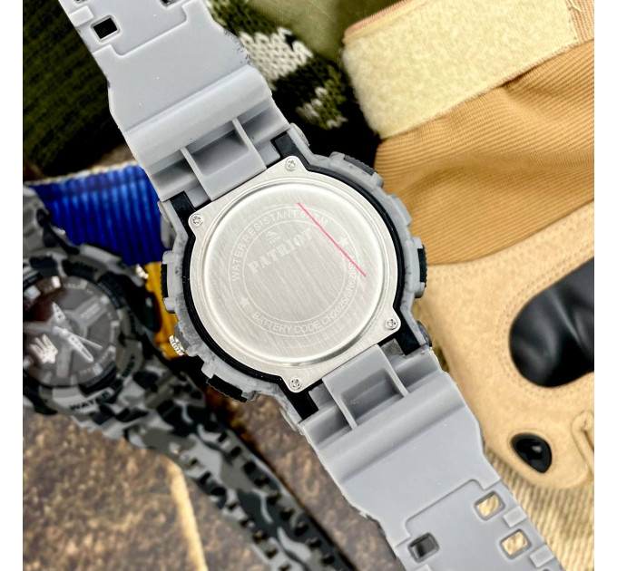 Patriot 005 Тризуб срібло Camo Grey + Коробка.