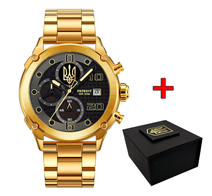 Patriot 016 Тризуб золото Gold-Black Steel