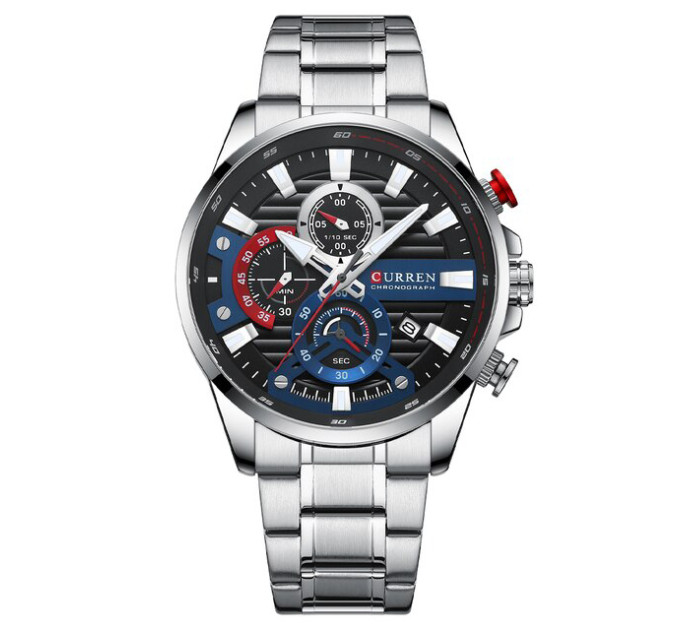 Curren 8415 Silver-Black-Blue