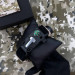 Patriot 005 Тризуб золото Чорний Паракордовий ремінець Desert Camo + Коробка